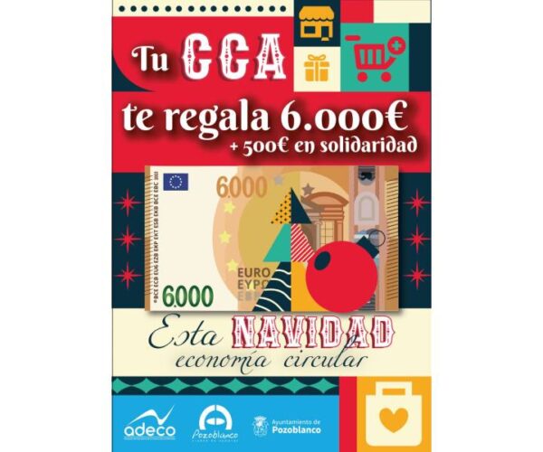 Esta Navidad el CCA de Pozoblanco, Sorteamos 6000€ y 500€ en Solidaridad